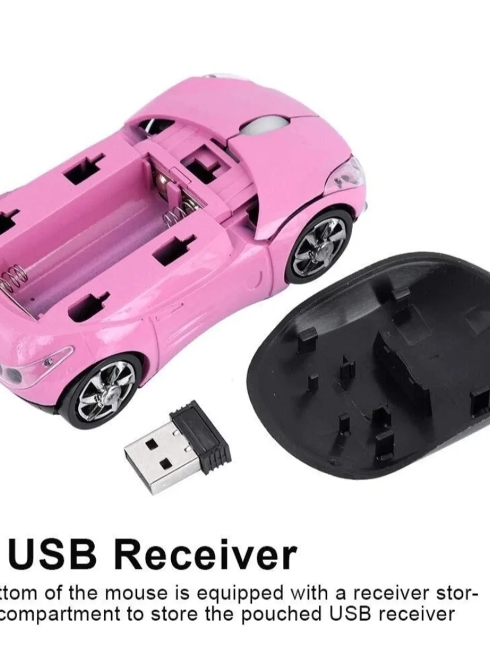2.4G Car Mouse with USB Reciver 1600DPI Optical Mouse for PC Computer